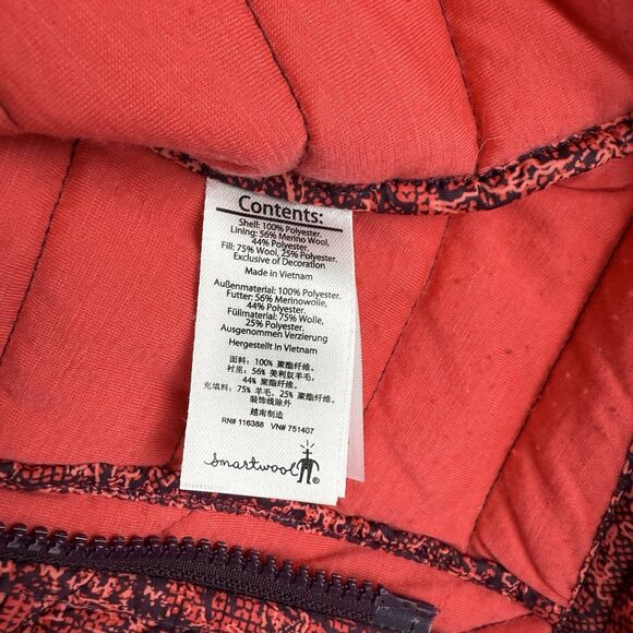 Smartwool Smartloft 120 Puffer Skirt coral pink snakeskin size XS zip front mini - Picture 3 of 7